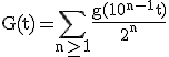 \rm G(t)=\Bigsum_{n\ge 1}\frac{g(10^{n-1}t)}{2^n}